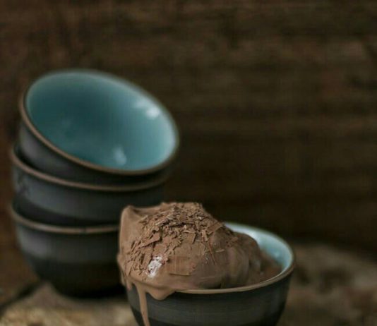 Helado de chocolate y café