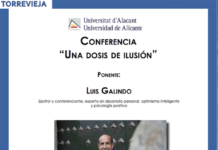 «Una dosis de ilusión» conferencia a cargo del escritor Luis Galindo luis galindo