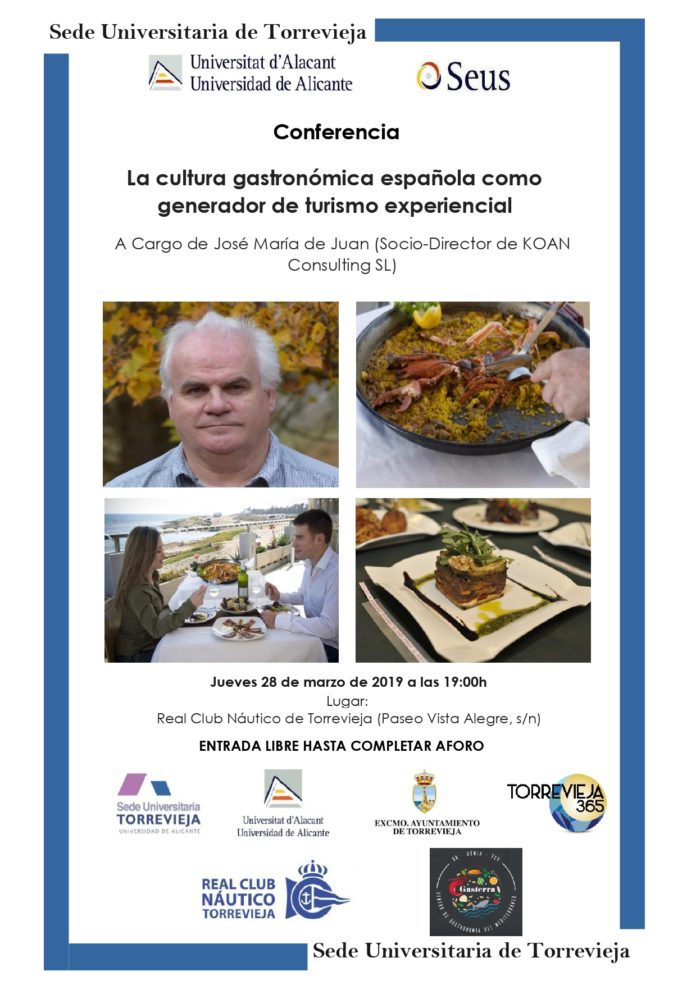 Cartel Conferencia José María de Juan en Torrevieja