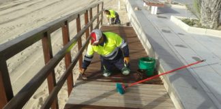 Reparaciones en varias zonas del litoral de Torrevieja por la Borrasca Gloria